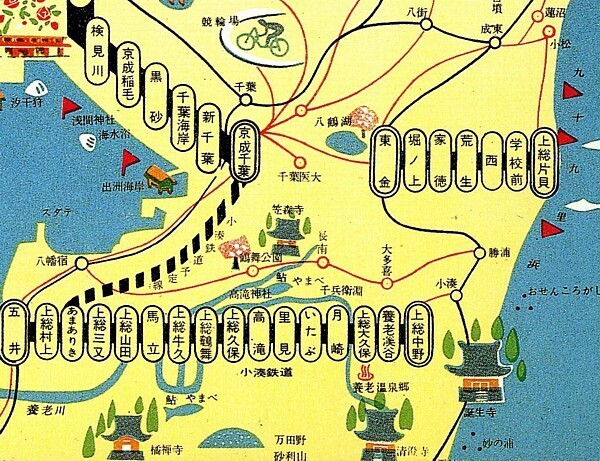 昭和の京成沿線案内図（その1）: 新Cedarの今昔写真日記